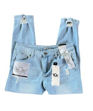 YDX Smart Jeans Casual Stretchy Ripped Cropped Pants Size 9/10